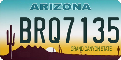 AZ license plate BRQ7135