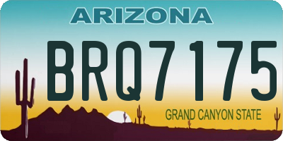AZ license plate BRQ7175