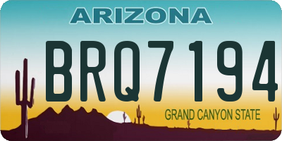AZ license plate BRQ7194