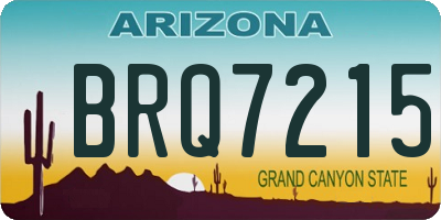 AZ license plate BRQ7215
