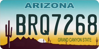 AZ license plate BRQ7268