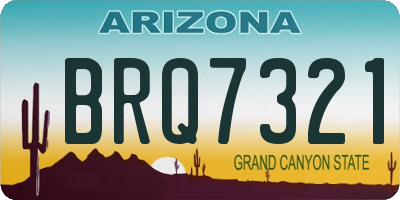 AZ license plate BRQ7321