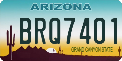 AZ license plate BRQ7401