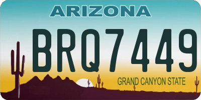 AZ license plate BRQ7449