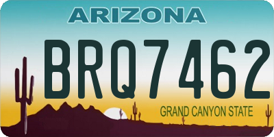 AZ license plate BRQ7462