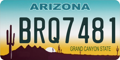 AZ license plate BRQ7481