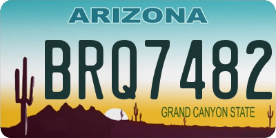 AZ license plate BRQ7482