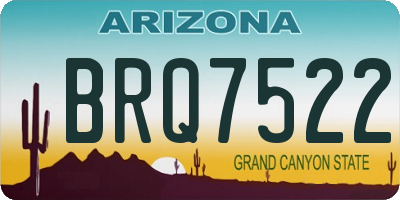 AZ license plate BRQ7522