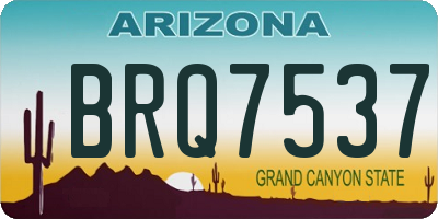 AZ license plate BRQ7537