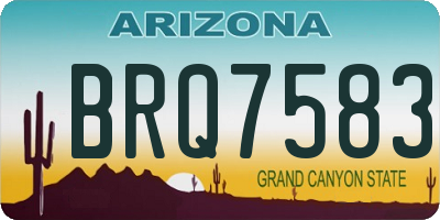 AZ license plate BRQ7583