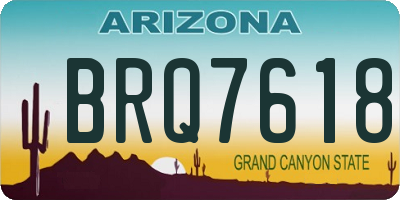 AZ license plate BRQ7618
