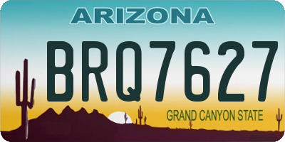 AZ license plate BRQ7627