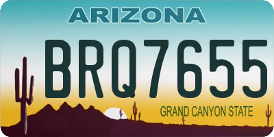AZ license plate BRQ7655