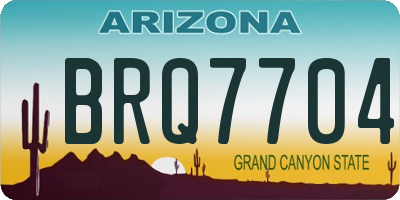 AZ license plate BRQ7704