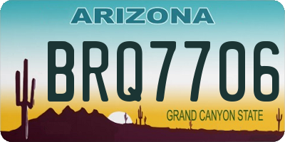 AZ license plate BRQ7706