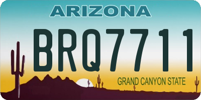 AZ license plate BRQ7711