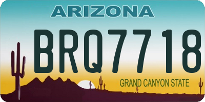 AZ license plate BRQ7718