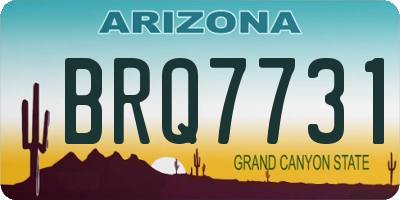 AZ license plate BRQ7731