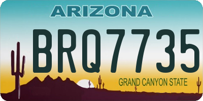 AZ license plate BRQ7735
