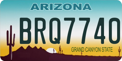 AZ license plate BRQ7740
