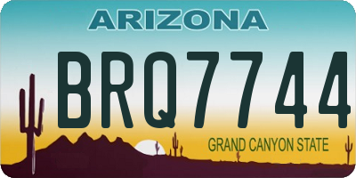 AZ license plate BRQ7744
