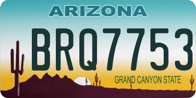 AZ license plate BRQ7753