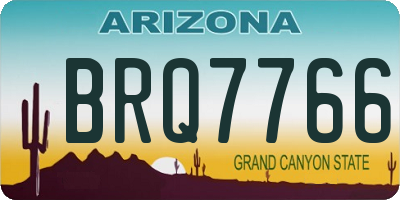 AZ license plate BRQ7766