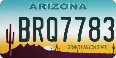AZ license plate BRQ7783
