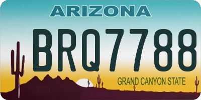 AZ license plate BRQ7788