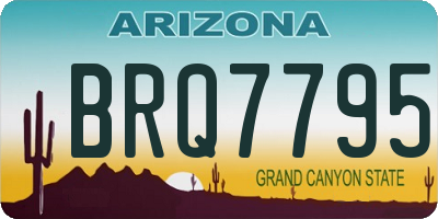 AZ license plate BRQ7795