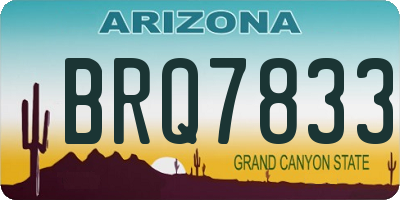 AZ license plate BRQ7833