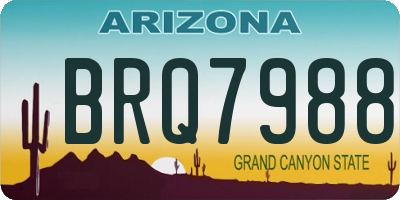 AZ license plate BRQ7988