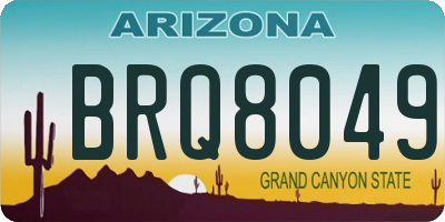 AZ license plate BRQ8049