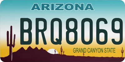 AZ license plate BRQ8069