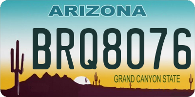 AZ license plate BRQ8076