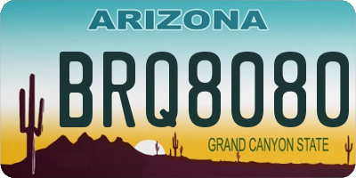 AZ license plate BRQ8080