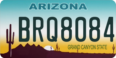 AZ license plate BRQ8084