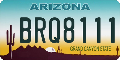 AZ license plate BRQ8111