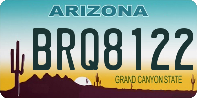 AZ license plate BRQ8122