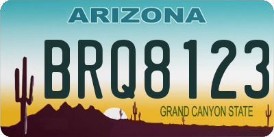 AZ license plate BRQ8123