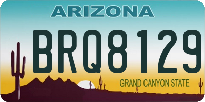 AZ license plate BRQ8129