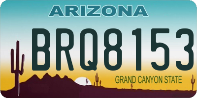AZ license plate BRQ8153