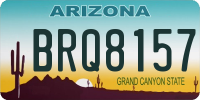 AZ license plate BRQ8157