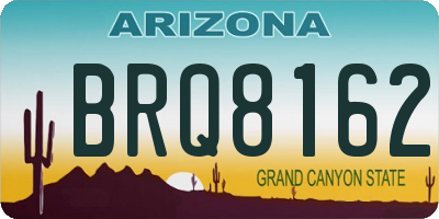 AZ license plate BRQ8162