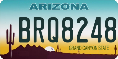 AZ license plate BRQ8248