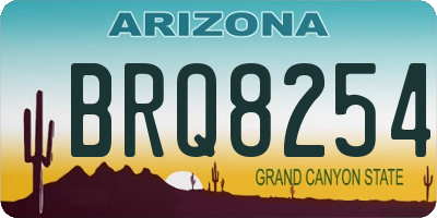 AZ license plate BRQ8254