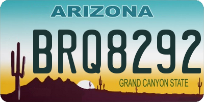 AZ license plate BRQ8292