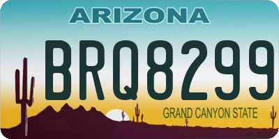 AZ license plate BRQ8299
