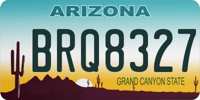 AZ license plate BRQ8327