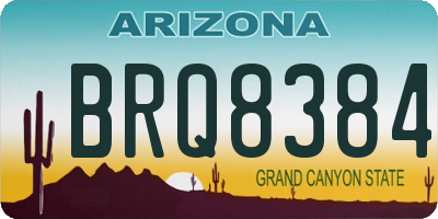 AZ license plate BRQ8384